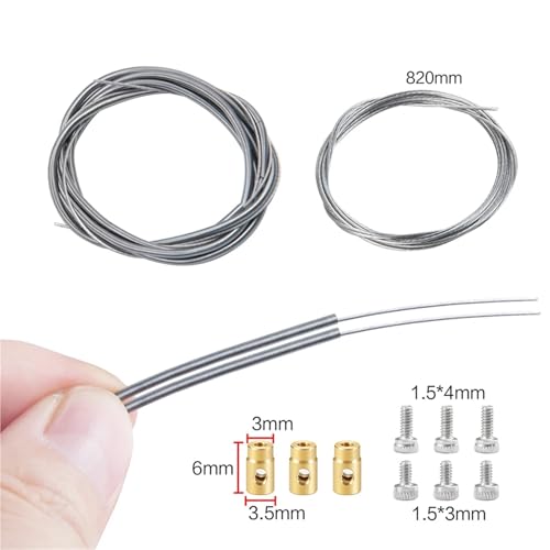 For Tamiya 1/14 Differential Lock Line Cables With Brass Lead Column 820mm RC Trailer Tractor Truck Car Upgrade Parts Models