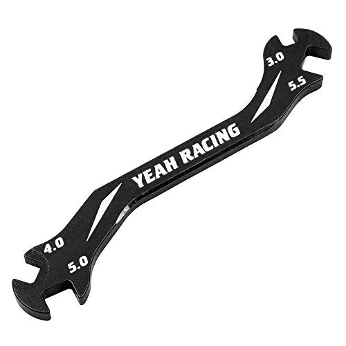 Aluminum 7075 Turnbuckle Wrench 3mm 4mm 5mm 5.5mm Black / Yeah Racing / YT-0197BK