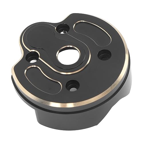 2PCS Brass RC Portal Cover Black Steering Knuckle Cap for Axial 110 Capra SCX10 III AR45P Axle Rugged Rustproof Upgrade