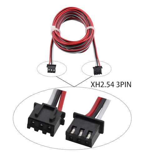 4Pcs 3D Printer Endstop Extension Cables XH2.54 3PIN Connector Cable 2 Meters, Ender 3 Limit Switch Extension Cable – Compatible with Creality Ender 3/5/CR10 – Extension Wire for Limit Switches, - style: 4Pcs 3D Printer Endstop Extension Cables