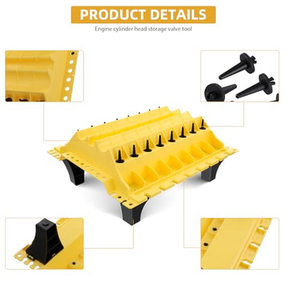 Engine Cylinder Head Organizer Valves Tool,Engine Organizer Parts Tray,Valvetrain Organizer Trays,Engine Cylinder Head Tray Organiser,Store Car Cylinder Head Parts (Valves, Springs, Camshafts)