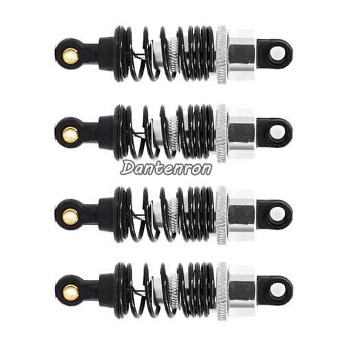 4Pack RC Car 102004 Adjustable Shock Absorber Damper Upgrade Parts Replacement Accessory 68mm For 1/10 RC On Road Drift Rally Car HSP 94102 94122 HPI Losi Axial Tamiya Redcat (Silvery) - color: Silvery