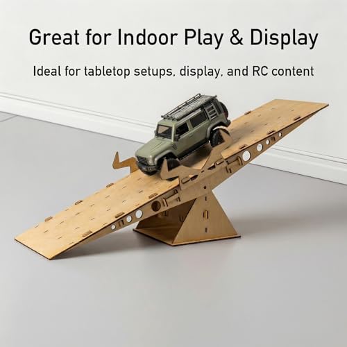 RC Crawler Seesaw Bridge, Course Obstacle for 1/18 and 1/24 Mini Crawlers (Rocking Seesaw) - size: Rocking Seesaw