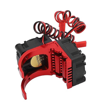 Sonew RC Motor Heatsink Cooling Fan Combo with Dual Fans and Aluminum Alloy for 550 3650 3660 3670 3674 Motors 36mm Diameter Red (Red) - color: Red