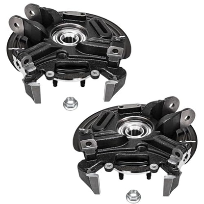 Detroit Axle - 4pc Steering Knuckles Kit for 02-05 Ford Explorer | Mercury Mountaineer, 2 Rear Steering Knuckles & Wheel Bearing Hubs 2 Front Wheel Bearing and Hubs 2002-2005 Replacement - size: 4UW47703/Kit