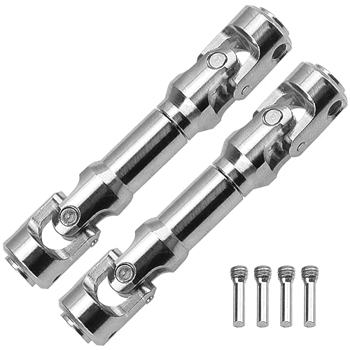 2Pcs Vgoohobby Universal Drive Shaft RC Crawler Driveshaft Compatible with Traxxas TRX4 Axial SCX10 AXI03007 Redcat Gen7 RC4WD D90 TF2 1/10 RC Crawler Car (Silver,68-86mm) - color: Silver, size: 68-86mm