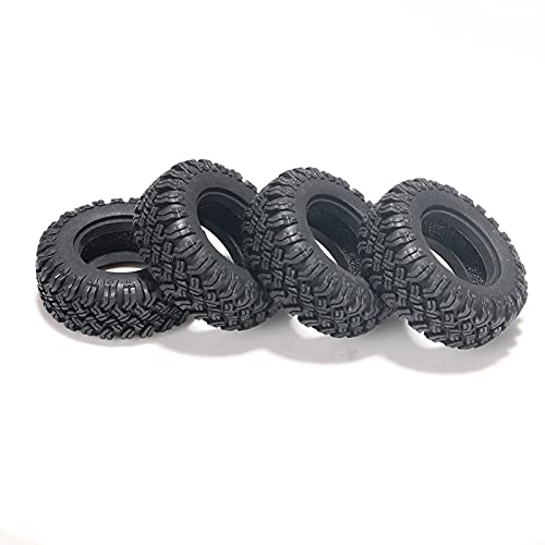 KYX Racing Rubber Tires 47mm x 18mm Tyres Upgrades Parts Accessories for 1/24 RC Crawler Car Axial SCX24(4pcs)