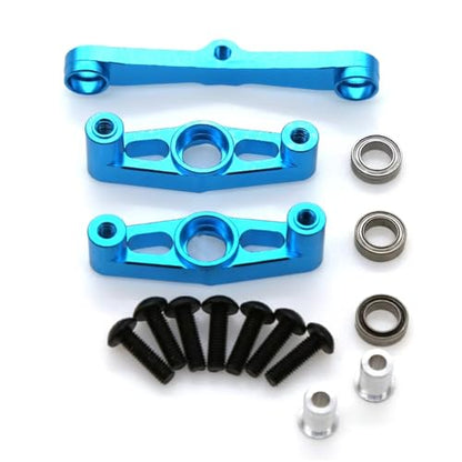 RC Car Accessories Compatible with Tamiya for TT02 for TT-02 1/10 RC Car Upgrade Parts Replacement Accessories Metal Steering Assembly with Bearing