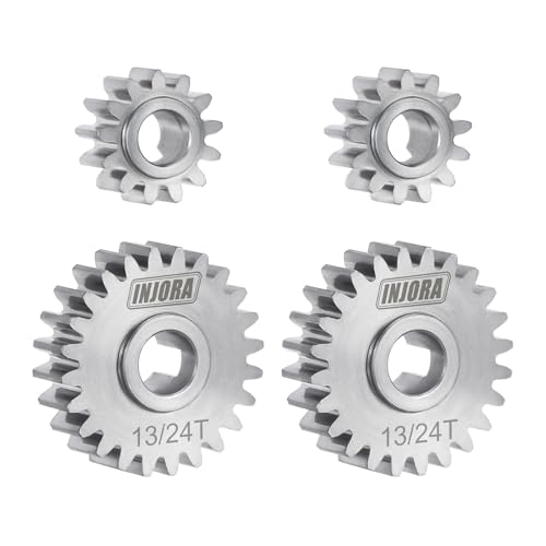 INJORA Stainless Steel 13/24T Underdrive Portal Gears Set for 1/18 RC Crawler Redcat Ascent-18 Upgrade - size: 13/24T