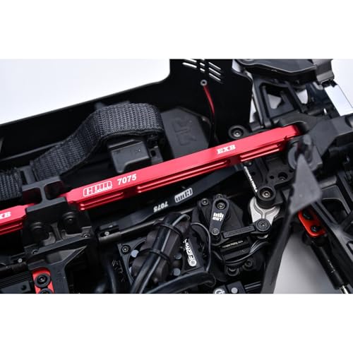 Aluminum 7075-T6 Alloy Center Brace BAR for Arrma 1/8 Notorious 6S V6 Stunt TRUCK-ARA8611V6 Upgrades - Red