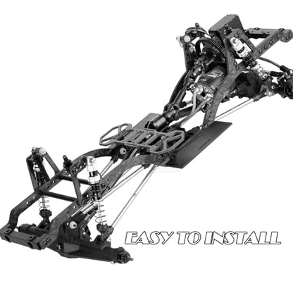 RC Carbon Fiber Upgardes Parts LCG Chassis Kit for 1/10 SCX10 SCX10 II Capra 1.9 UTB and Other DIY Builds RC Crawler,Front Mounted Transmission LCG Chassis Kit,Black - color: Black（for 1/10)