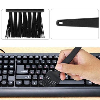 9 in 1 Anti Static Brushes Small Cleaning Kit Multi-Purpose Nylon Brush for Keyboard, PC Motherboards, Camera, Phone, Laptop, MacBook, Computer | 9 nylon anti-static brushes for cleaning keyboards, PCs cameras and electronics without scratching delicate s
