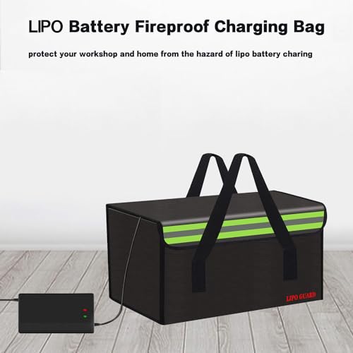 14.2"x7.9"x7.9" Ebike Battery Safe Bag Fireproof Charging Bag Large Capatity for Lipo Battery Pack Storage Charging Transport, Home Office Travel Fireproof Safe Storage Pouch - size: 360*200*200mm