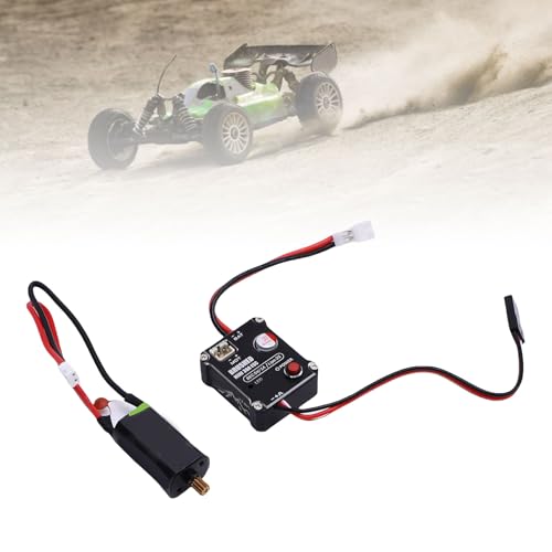 Brushed 30A ESC and 050 50T Motor Combo Set for RC Vehicles Upgrade, Excellent Performance for Climbing and Cruising, Aluminum Alloy Material