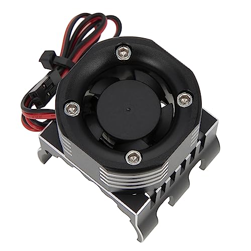 DKKY RC Motor Cooling Fan Heatsink 21000RPM 36mm for Traxxas TRX4 TRX6 Axial SCX10 540 550 1406 1410 1415 1412 Motor (Black) - style: Black