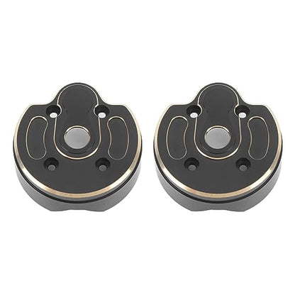 2PCS Brass RC Portal Cover Black Steering Knuckle Cap for Axial 110 Capra SCX10 III AR45P Axle Rugged Rustproof Upgrade