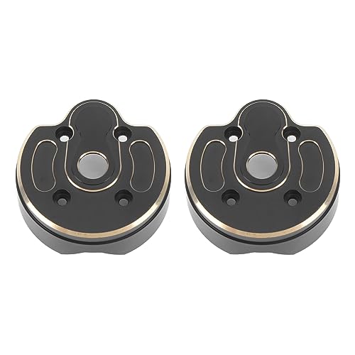 2PCS Brass RC Portal Cover Black Steering Knuckle Cap for Axial 110 Capra SCX10 III AR45P Axle Rugged Rustproof Upgrade
