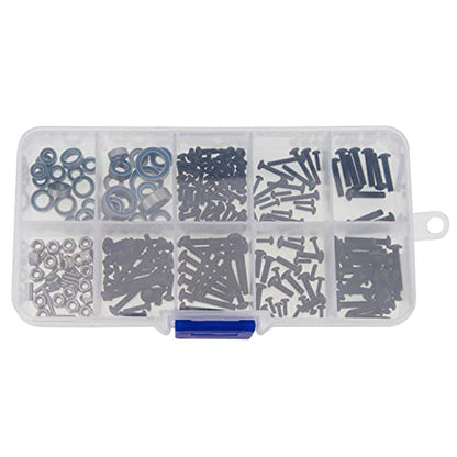 MEUS RACING TRX4M Bushings Bearings Screws Kit 247pcs for 1/18 TRX4M Defender Bronco K10 F150 RC Crawler Upgrade Parts Accessories