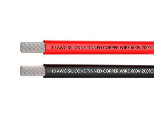 TUOFENG 10 AWG Silicone Wire - Ultra Flexible Stranded, Red/Black 20ft - size: 10 AWG 2 colors wire 10ft