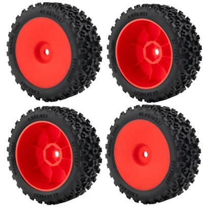 1/18 RC Car Wheel Rims Tires Upgrades for 1/18 ARRMA Typhon Grom 4PCS - color: Green