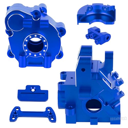 RC Center Gearbox & Front or Rear Transmission Case Upgrades Part for 1/5 Kraton 8S BLX Outcast 8S BLX,Aluminum Alloy Front or Rear Gearbox & Center Transmission Gearbox Hops Up,Navy Blue - color: Navy Blue - (Gearbox)