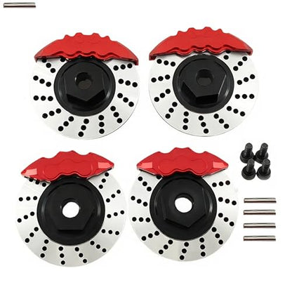 4PCS Aluminum Brake Disc Caliper Set for 1/10 4-Tec Ford Mustang RWD RC Car | On-Road Drift,8367 8356,Scale Detail,CNC Machined,High Strength,Precision Fit,Wear Resistant,Durable,RC Upgrade Parts