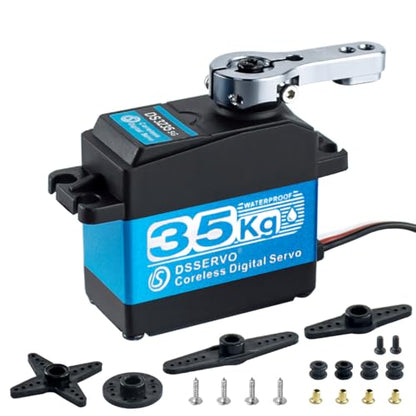 DS3235 35kg Digital RC Servo High Torque All Metal Gear Coreless Motor Waterproof Servo Motors for RC Robot, Car, Truck (Control Angle 270°)