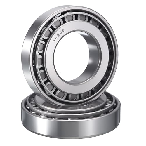 2 Pack 30208 Tapered Roller Bearing Cone and Cup Set | 40mm Bore 80mm OD 20mm Cup Width, Chrome Steel Wheel Bearings, ABEC-3 - size: 30208