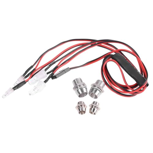 RC Car 4 LED Light Kit, 3-7V DIY Headlight Taillight Light Kit forHSP 1/10 1/8 RC Car Truck