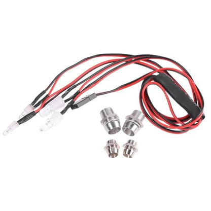 RC Car 4 LED Light Kit, 3-7V DIY Headlight Taillight Light Kit forHSP 1/10 1/8 RC Car Truck