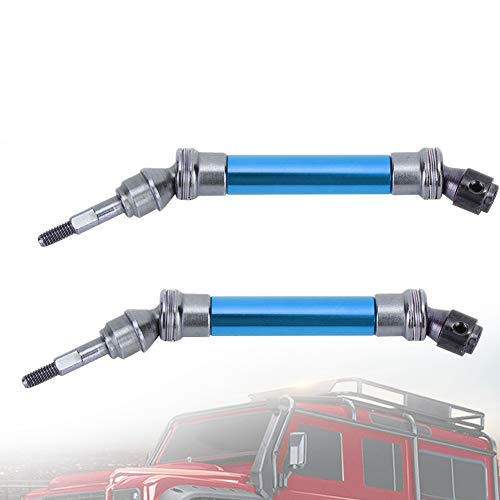 2Pcs RC Car Front Shaft Stainless Steel Rear Drive Shaft Universal Driveshaft Fit for Traxxas RC Truck Upgrades Parts (Blue) - color: Blue