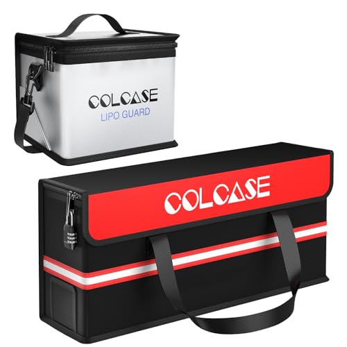 COLCASE Lipo Battery Bag and Ebike Battery Bag Combo Storage for Lipo Batteries ebike Batteries