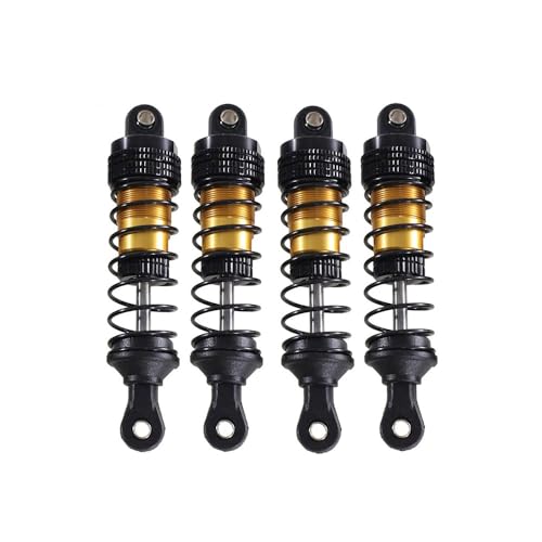 4PCs Upgraded Shock Absorbers Front ＆ Rear Hydraulic Shock Absorbers for MJX Hyper Go SCY Wltoys H16BM H14BM 14301 14302 14303 1/12 1/14 1/16 RC Car Upgrade Parts (77mm Golden) - color: 77mm Golden