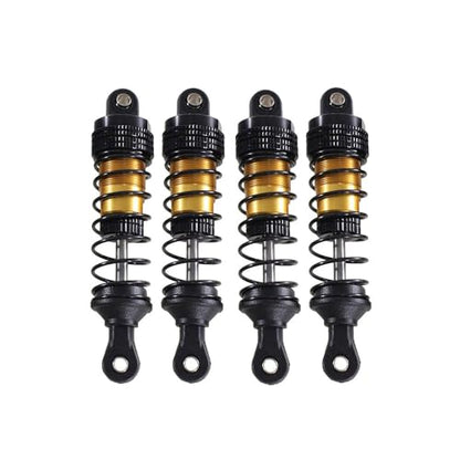 4PCs Upgraded Shock Absorbers Front ＆ Rear Hydraulic Shock Absorbers for MJX Hyper Go SCY Wltoys H16BM H14BM 14301 14302 14303 1/12 1/14 1/16 RC Car Upgrade Parts (77mm Golden) - color: 77mm Golden