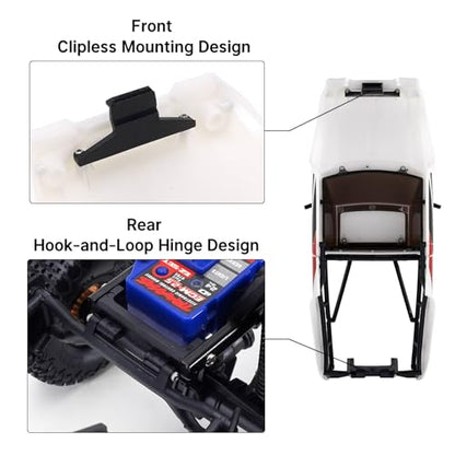 INJORA IR60 Pickup Hard Body Shell for TRX4M Defender Bronco (Pearl White) - color: Pearl White
