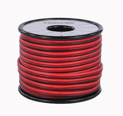 TUOFENG 18 AWG Silicone Wire - 66ft 2 Conductor Parallel Wire | Ultra-flexible 2-pin tinned copper wire (18 AWG). High temp resistant . Ideal for LED strips & RC DIY. - size: 18 AWG 2 Parallel Wire 66ft