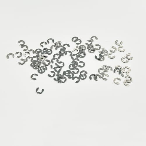 100PCS RC Car Shaft Fastener Clip E-Clips Buckle for RC Car Truck DIY Model Toy Circlip Retaining Ring Washer Parts (M2.5) - style: M2.5