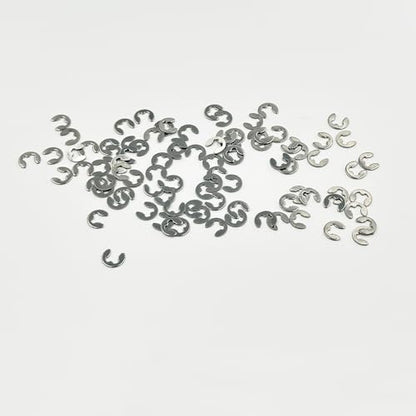 100PCS RC Car Shaft Fastener Clip E-Clips Buckle for RC Car Truck DIY Model Toy Circlip Retaining Ring Washer Parts (M2.5) - style: M2.5