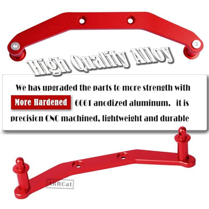 Body Post Extensions,Aluminum Front & Rear Body Mount Post Set for 1/10 Slash 4X4 /Stampede 4X4 VXL,RC Hops Up Upgrades Parts for Stampede 4X4 VXL/Slash 4X4 VXL,Replace 6815R,Navy Blue - color: Red (Front & Rear)