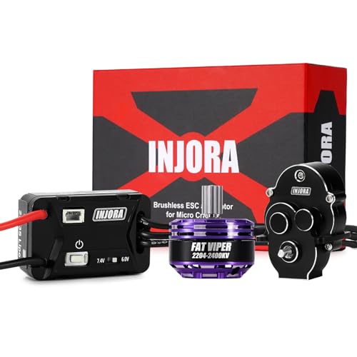 INJORA MBL32 Brushless ESC & 2204 Fat Viper Outrunner Motor for 1/18 TRX4M