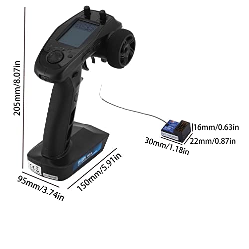 DTXMX FS-GT5 6CH Transmitter W/FS-BS6 Receiver for RC Car and Boat Flysky | Gyro RX | 20-model memory TX | FLYSKY 2.4GHz AFHDS2A system
