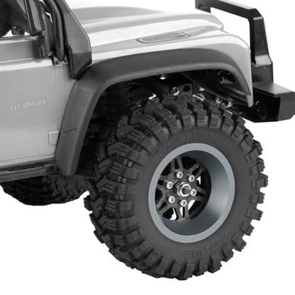 RC 1.2" Carbon Fiber Beadlock Wheels and Tires for 1/18 TRX4M,1/24 SCX24 RC Crawler Car,4PCS Carbon Fiber 1.2 Wheels Rims & Rubber Tires - B - style: 1.2 Tires - (B)