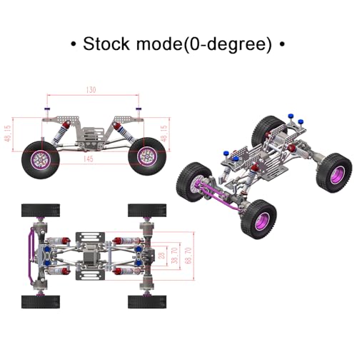GR5 Titanium LCG Chassis Kit Frame Rail for Redcat Ascent-18 1/18 Scale RC Rock Crawler Upgrades - style: GR5 Titanium
