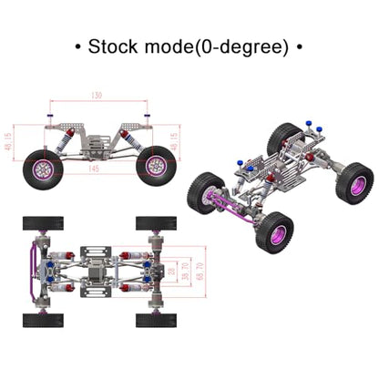 GR5 Titanium LCG Chassis Kit Frame Rail for Redcat Ascent-18 1/18 Scale RC Rock Crawler Upgrades - style: GR5 Titanium