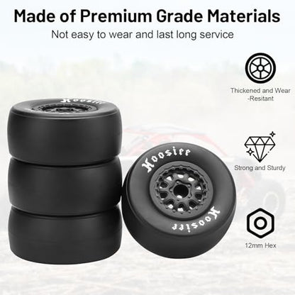 1/10 RC Short Course Racing Car Tires, daitoku 12mm Hex RC Truck Wheels and Tires for TRAXXAS Slash 4X4 2WD Redcat Rc4wd Axia ARRMA SENTON 3S Losi