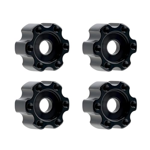4PCS Aluminum 7mm Wheel Hex Hubs 6MM Extension Adapters for All TCRC Designed 1.0inch 1.3inch Wheel Hubs 1/18 1/24 RC Upgrades,Black - style: 6mm Extension(Black)