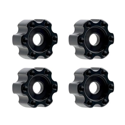 4PCS Aluminum 7mm Wheel Hex Hubs 6MM Extension Adapters for All TCRC Designed 1.0inch 1.3inch Wheel Hubs 1/18 1/24 RC Upgrades,Black - style: 6mm Extension(Black)