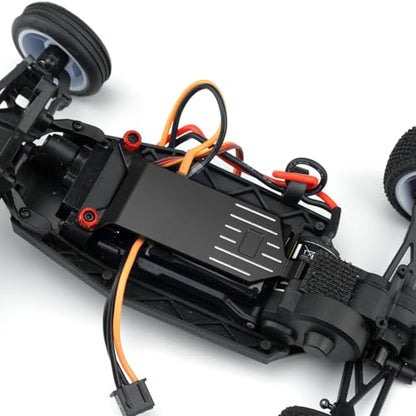 Aluminum Alloy RC Receiver Mount Plate Upgrade Parts, Black | For Losi 1/24 Micro-B, RC Car Buggy - color: Black