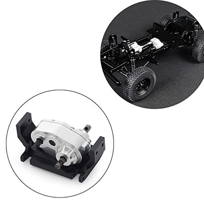 Transfer Case, 72mm Metal Transfer Gearbox Case with Skid Plate for 1/10 RC Crawler RC4WD Gelande II FJ40 G2 D110 DefenderTF2 - color: Transfer Case With Skid Plate