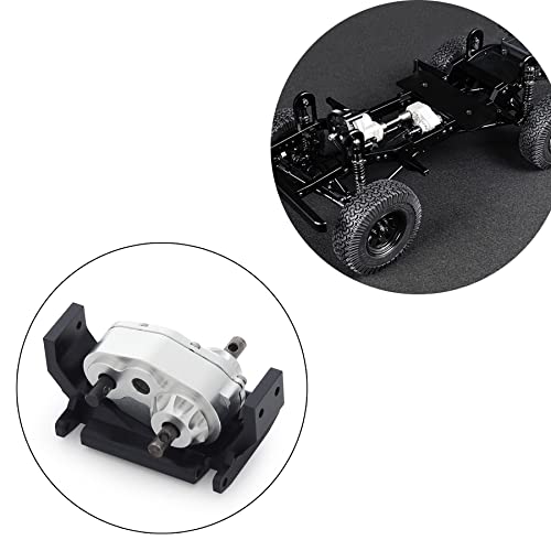 Transfer Case, 72mm Metal Transfer Gearbox Case with Skid Plate for 1/10 RC Crawler RC4WD Gelande II FJ40 G2 D110 DefenderTF2 - color: Transfer Case With Skid Plate